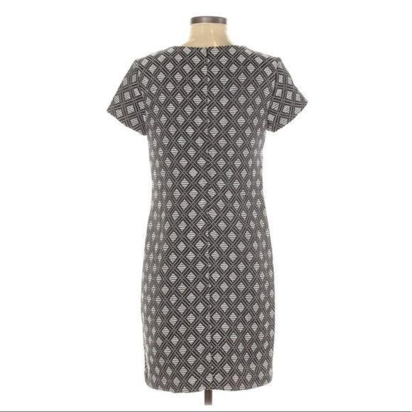 Banana Republic Shift Dress Size 4 Diamond Geometric Pattern Short Sleeved - Picture 2 of 6